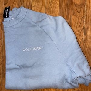 Unisex Collusion Blue Sweatshirt